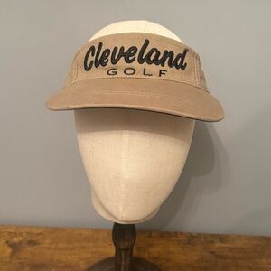 Cleveland Golf Tan Logo Visor‎ Adjustable Strapback Embroidered